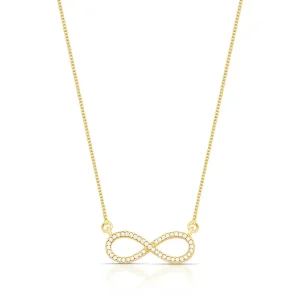 GARGANTILHA INFINITO BANHO DOURADO COM ZIRCONIAS